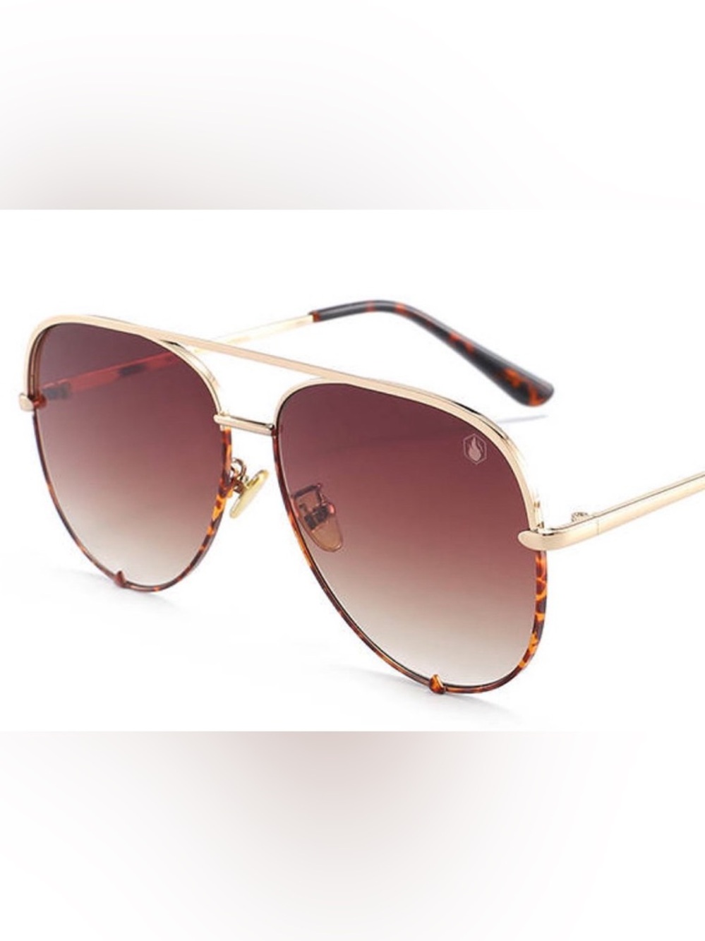 Quay Women's High Key Twist 51mm Aviator Sunglasses - Picture 2 of 5
